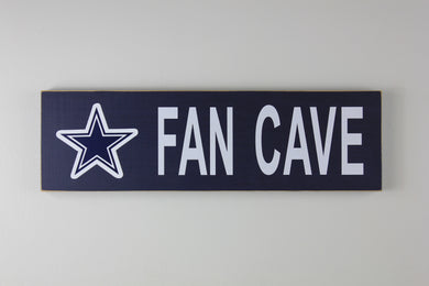 Dallas Cowboys Inspired Fan Cave Wood Sign