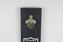 Load image into Gallery viewer, Las Vegas Raiders Inspired Hanging Bottle Opener