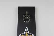 Load image into Gallery viewer, New Orleans Saints Inspired Hanging Bottle Opener