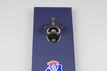 Load image into Gallery viewer, New England Patriots Inspired Hanging Bottle Opener - Pat the Patriot logo