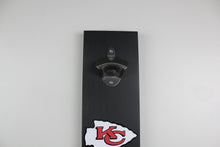 Load image into Gallery viewer, Kansas City Chiefs Inspired Hanging Bottle Opener