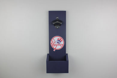 New York Yankees Inspired Hanging Bottle Opener - Top Hat logo