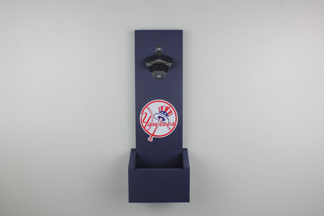 New York Yankees Inspired Hanging Bottle Opener - Top Hat logo