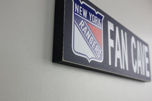 New York Rangers Inspired Fan Cave Wood Sign