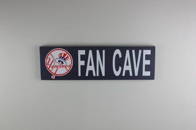 New York Yankees Inspired Fan Cave Wood Sign