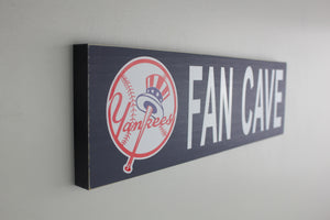 New York Yankees Inspired Fan Cave Wood Sign