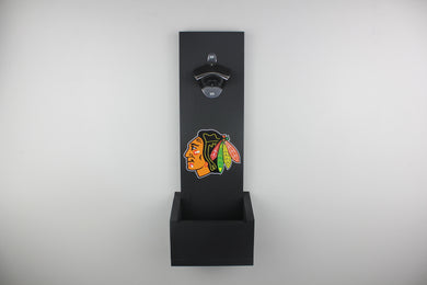 Chicago Blackhawks Inspired Hanging Bottle Opener