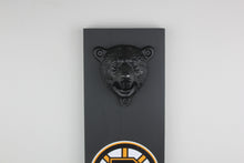 Load image into Gallery viewer, Boston Bruins Inspired Hanging Bottle Opener with Bear Head Opener