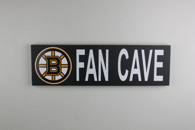 Boston Bruins Inspired Fan Cave Wood Sign