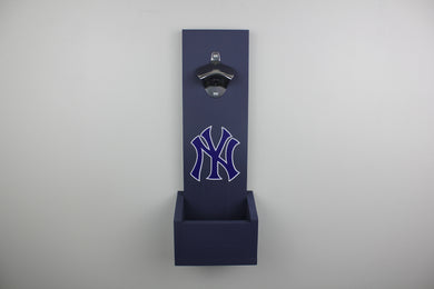 New York Yankees Inspired Hanging Bottle Opener - NY logo