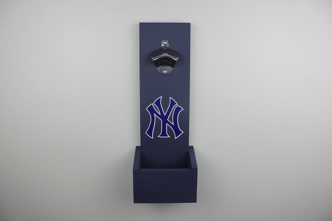 New York Yankees Inspired Hanging Bottle Opener - NY logo