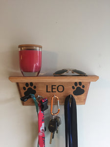 Dog Leash Holder with Shelf