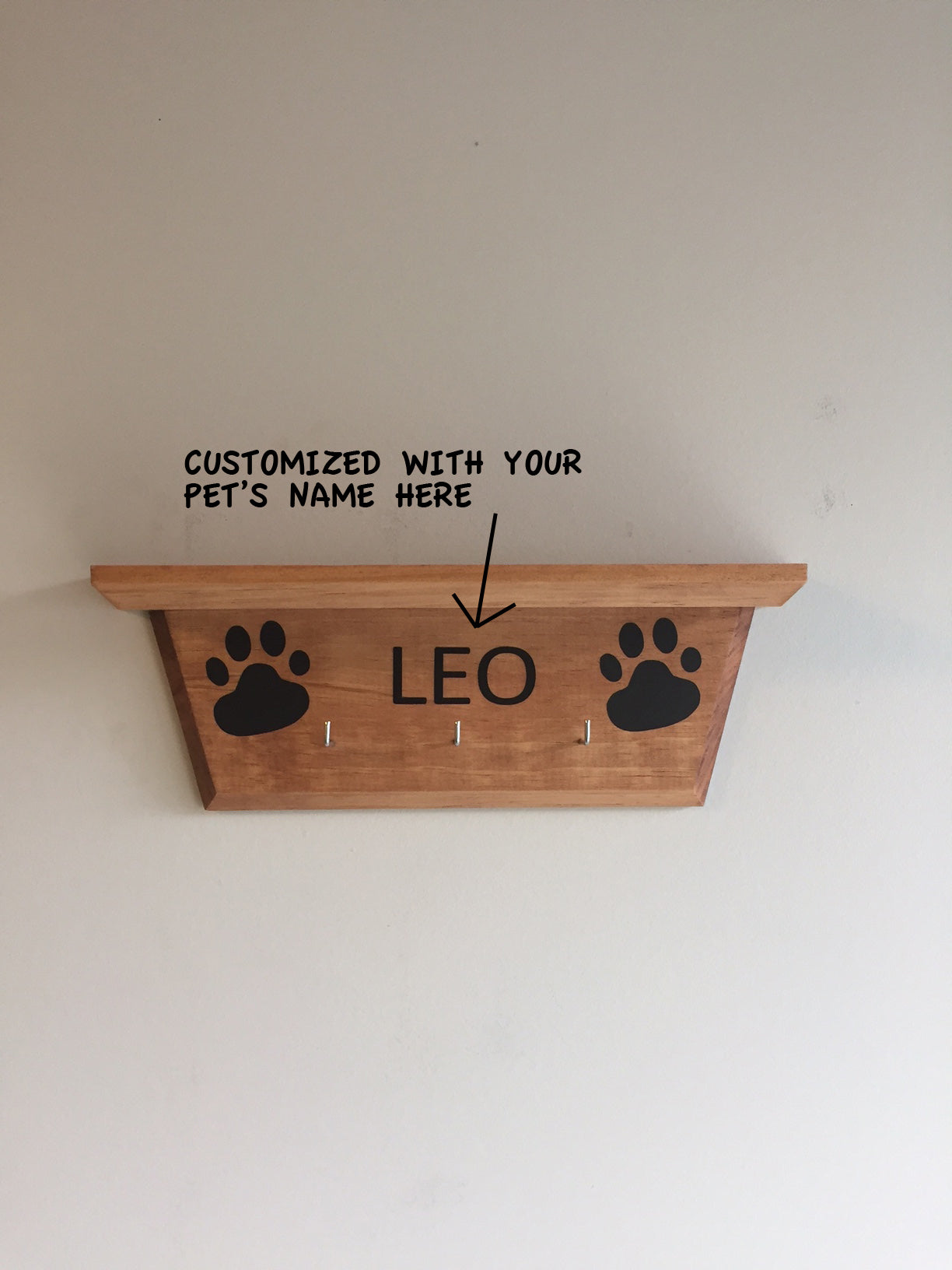 Dog Leash Holder with Shelf King of Sawdust