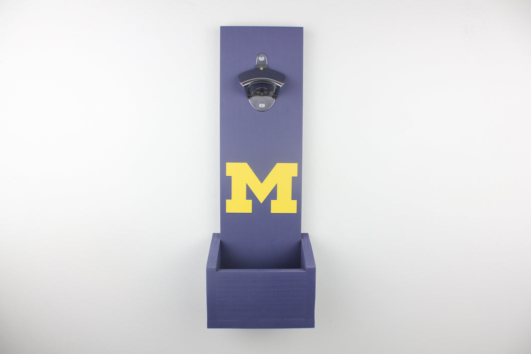 Michigan Wolverines Inspired Hanging Bottle Opener