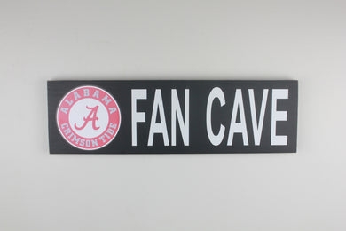 Alabama Crimson Tide Inspired Fan Cave Wood Sign