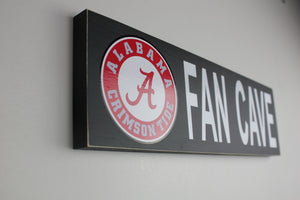 Alabama Crimson Tide Inspired Fan Cave Wood Sign