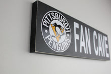 Load image into Gallery viewer, Pittsburgh Penguins Inspired Fan Cave Wood Sign