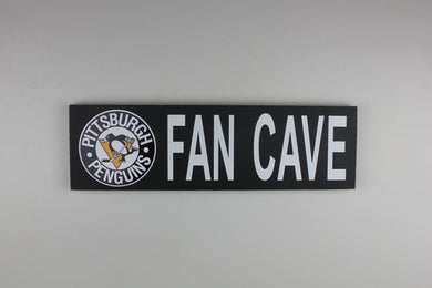 Pittsburgh Penguins Inspired Fan Cave Wood Sign