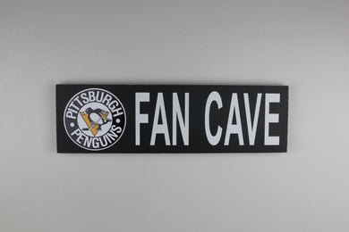 Pittsburgh Penguins Inspired Fan Cave Wood Sign