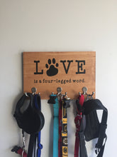 Load image into Gallery viewer, Love is a four-legged word Dog Leash Holder