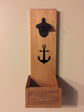 Anchor Decal Hanging Bottle Opener